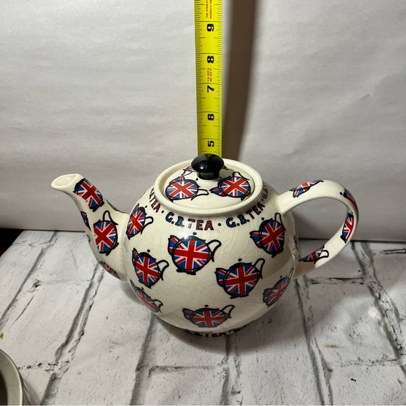Vintage Paul Cardew DesignUsa Tea Pot W/Union JackFlag ,Summer Blend Coffee Lot - Picture 9 of 16